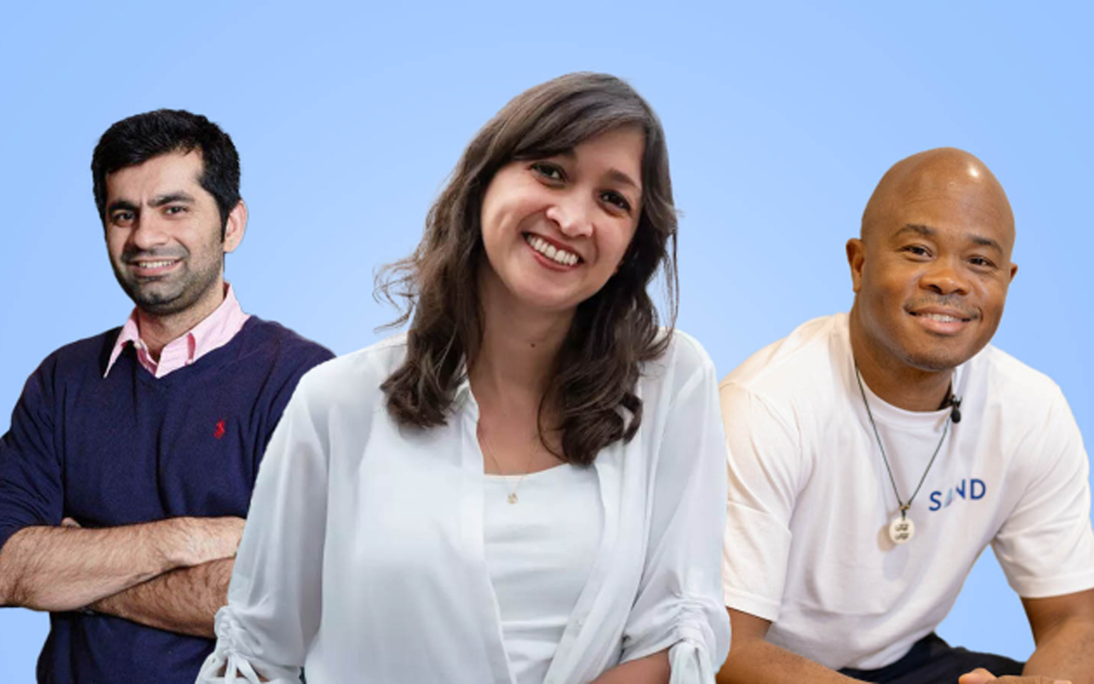 Mudassir Sheikha, Loreanne Garcia, and Fred Swaniker