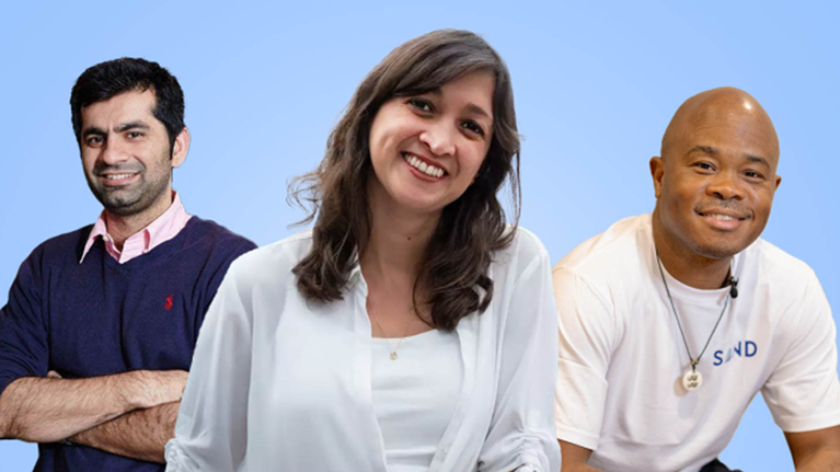 Mudassir Sheikha, Loreanne Garcia, and Fred Swaniker