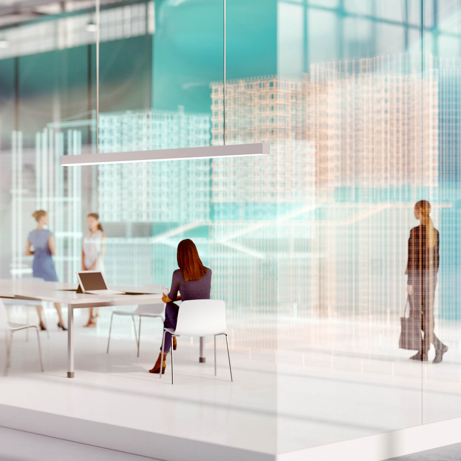 digital office - stock photo