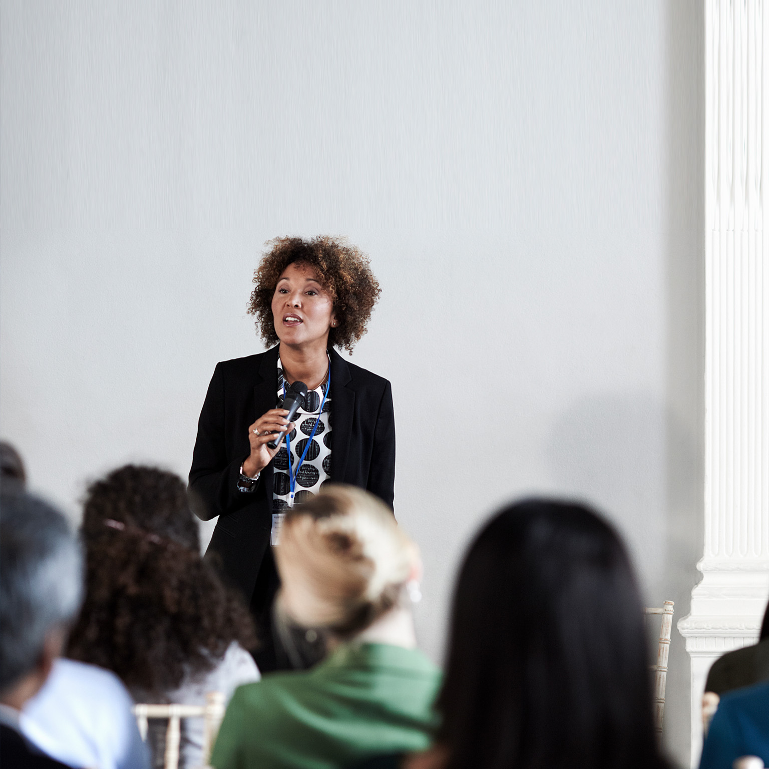 Group of people at a business conference - stock photo