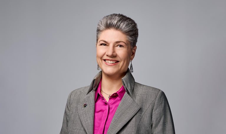 Smiling portrait of Covestro’s chief commercial officer, Monique Buch