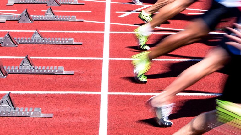 Sprint start in track and field
