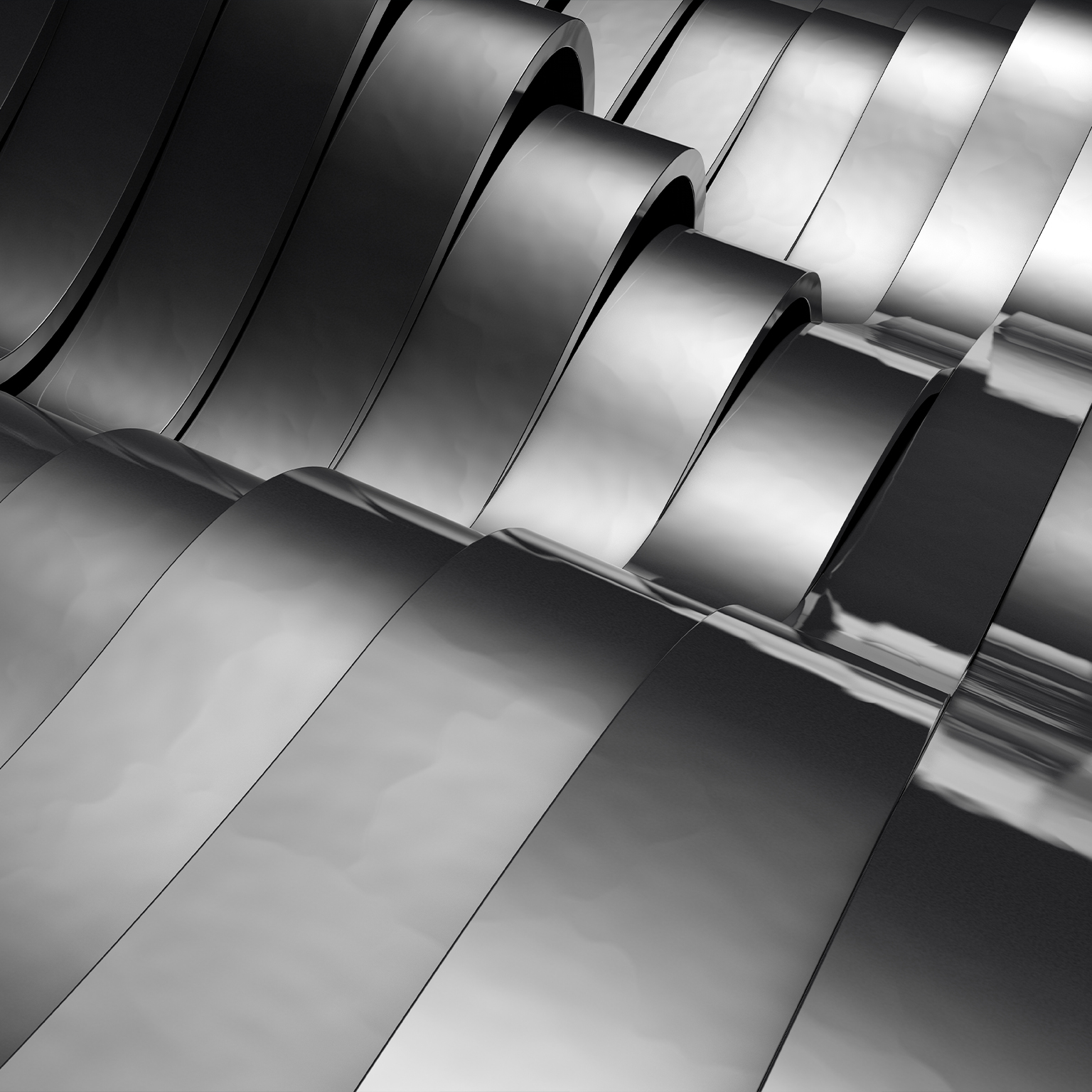 Metallic and wavy stripes - stock photo