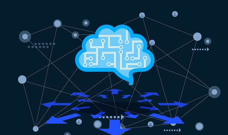 Artificial intelligence brain full of circuits