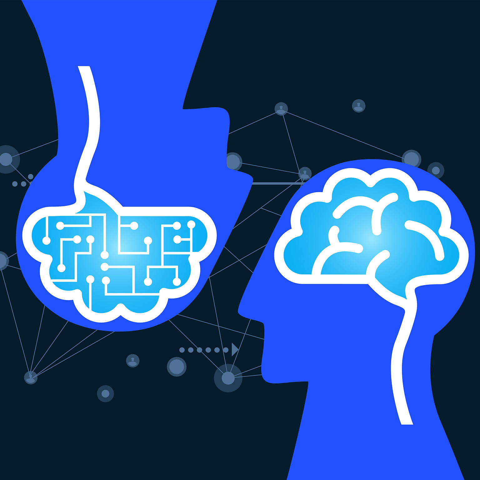 The connection and comparison between artificial intelligence and human brain