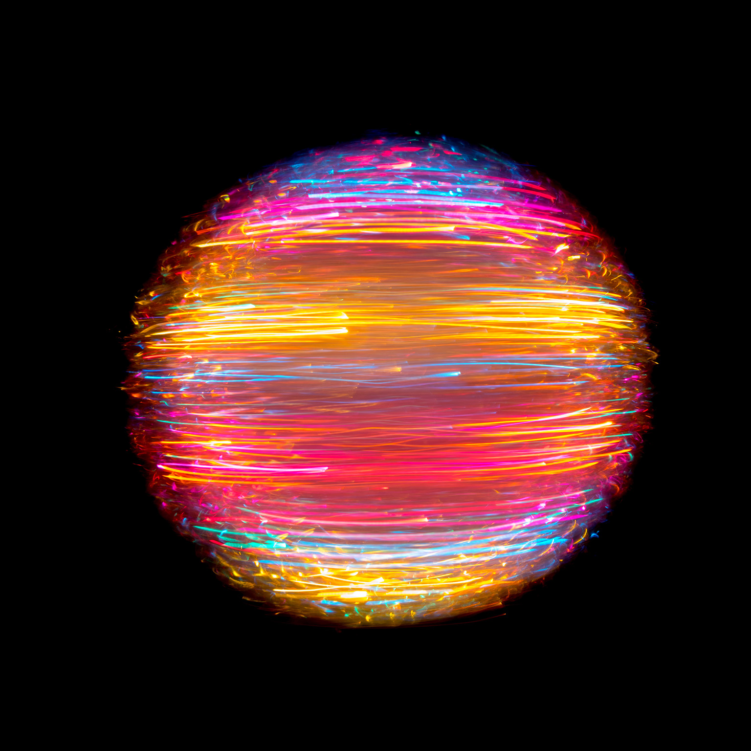 Orb of multicolored light.