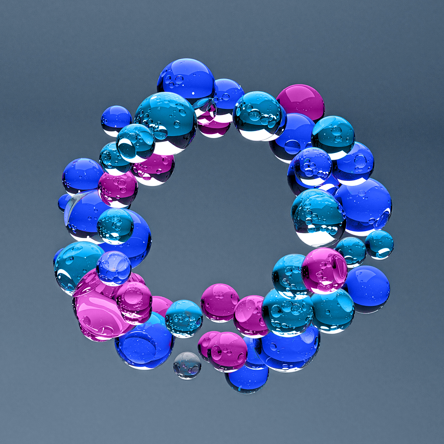 Abstract glass sphere, 3d illustration