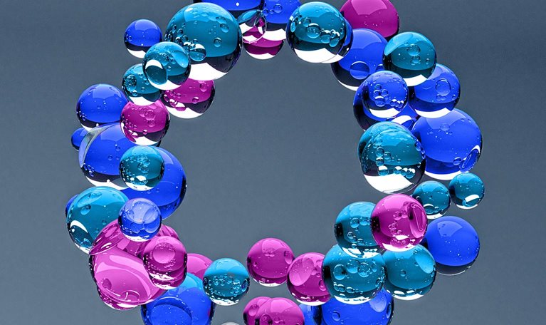 Abstract glass sphere, 3d illustration