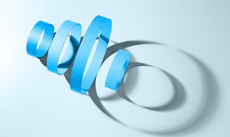 graphic image of cut-out circles with shadow