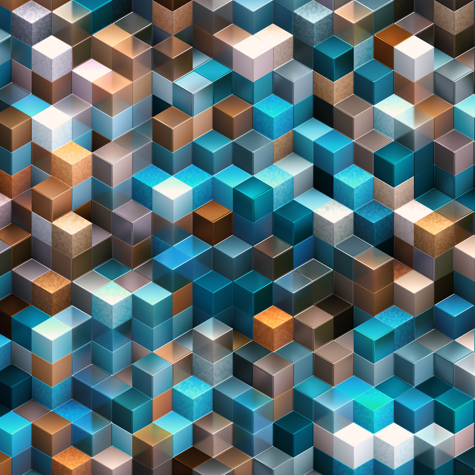 Abstract background of multi-colored cubes - stock photo