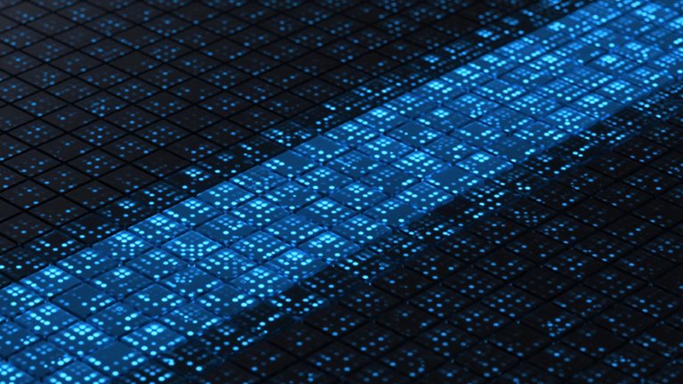 A moat of protective data runs diagonally across the digital surface.