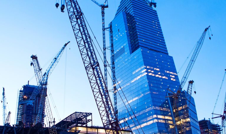 Construction industry, cranes