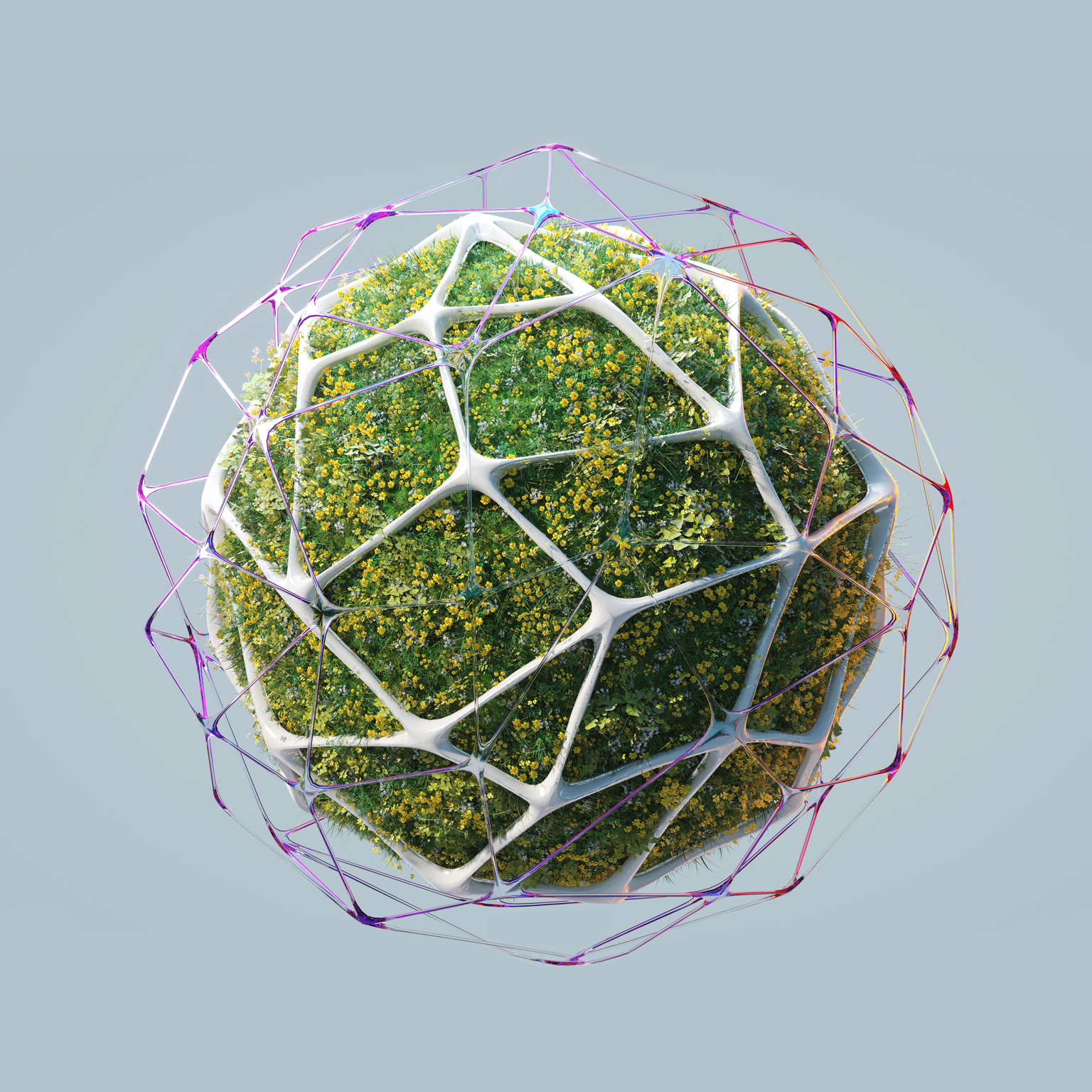 Futuristic organic sphere