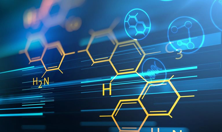 Chemical science, medical substance and molecules background