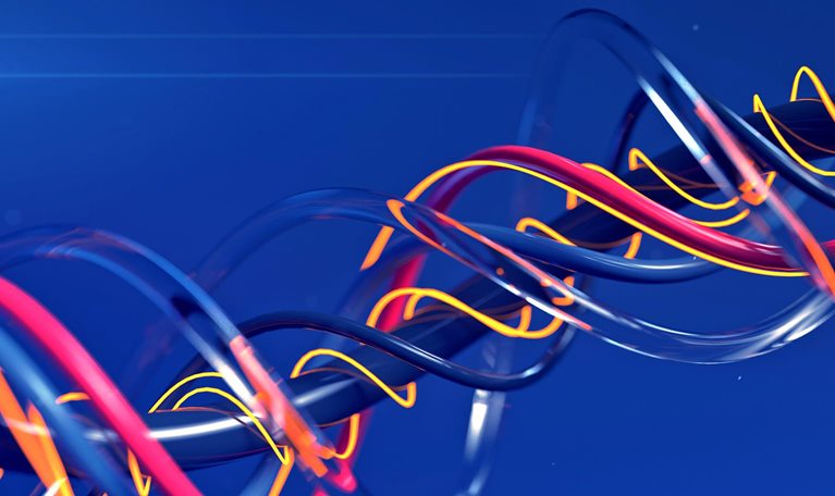 Digital generated image featuring colorful, intertwined, and spiraling tubes.