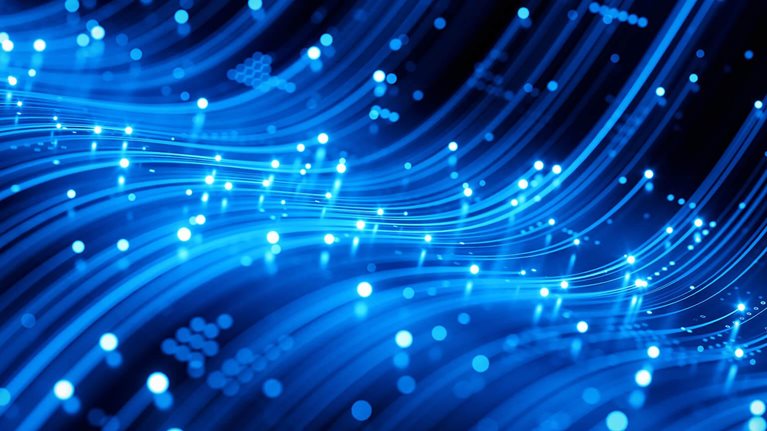 Waves of digital information concept