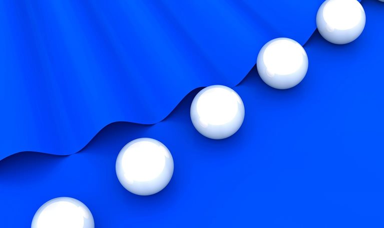 Glass ball abstract background. 3d