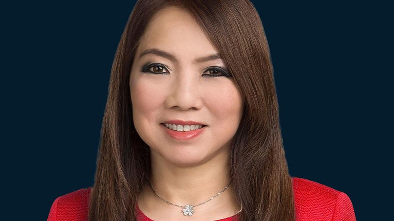 Portrait of Tan Su Shan, CEO of Singapore-based DBS Bank