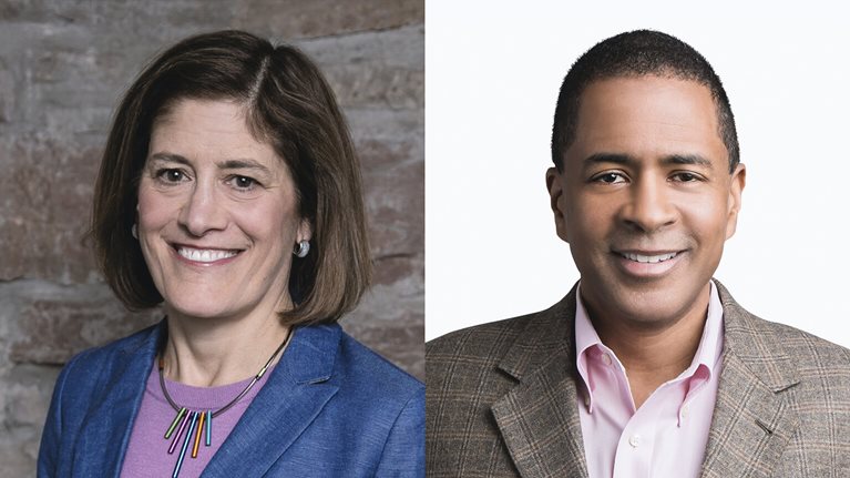 Beth Cobert and Byron Auguste