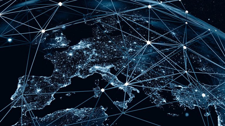 Global connections, conceptual illustration