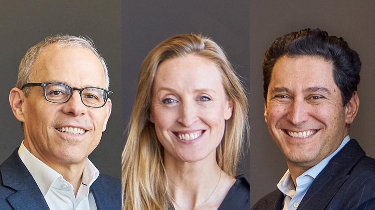 Headshots of Eric Lamarre, Kate Smaje, and Rodney Zemmel