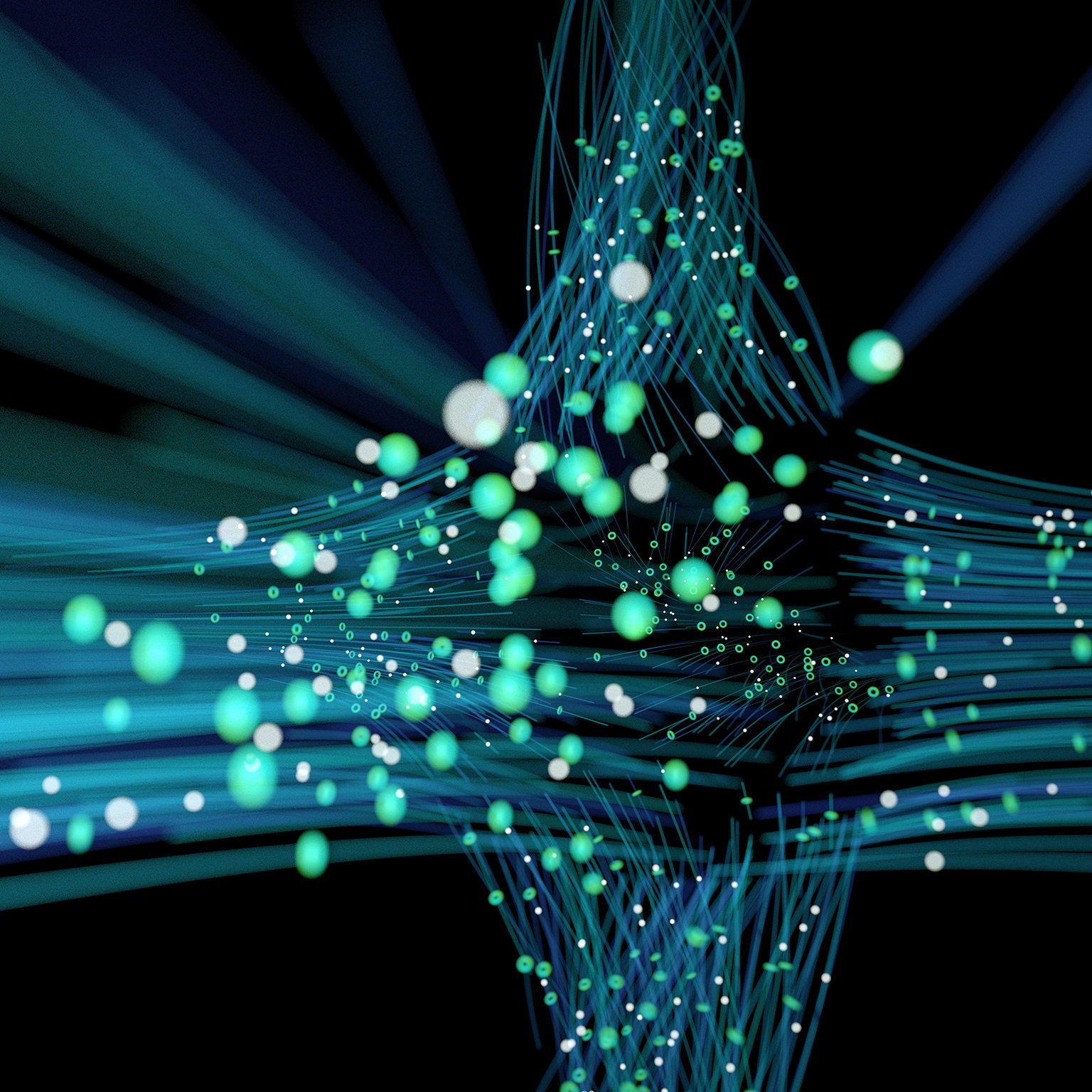 Computer neural network concept image - stock photo