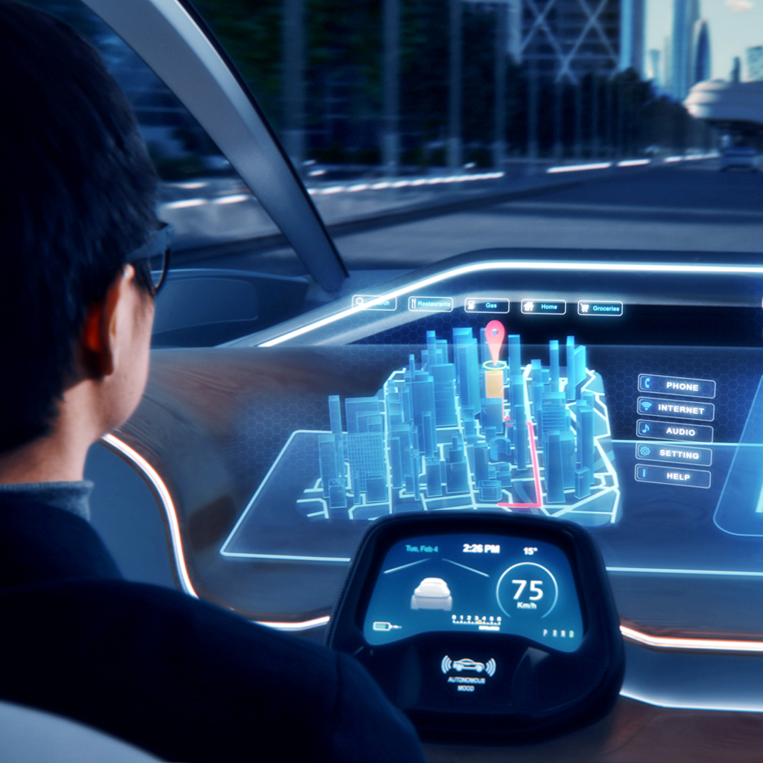 Digitized car dashboard