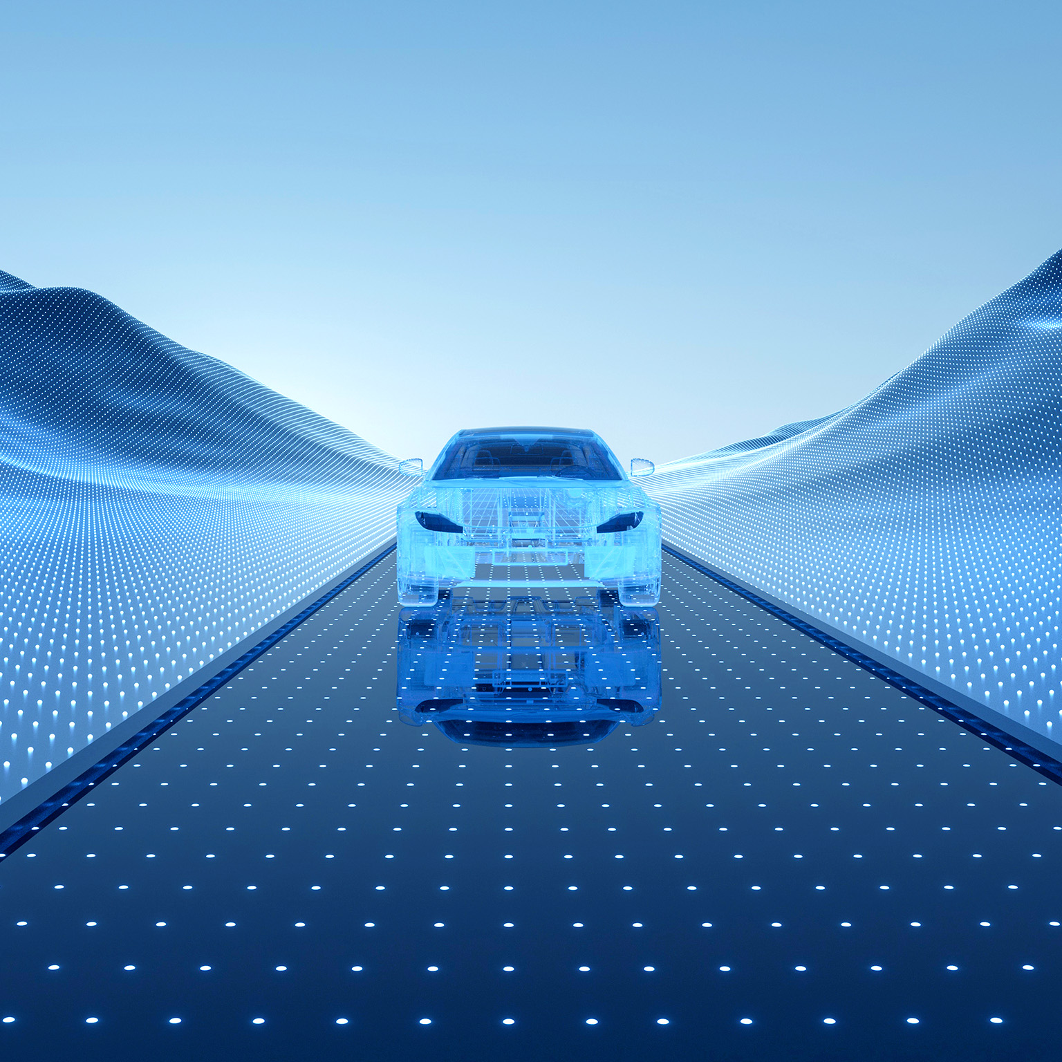 Smart cars driving on the blue data highway