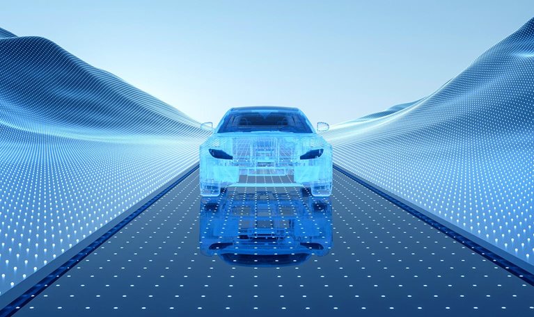 Smart cars driving on the blue data highway