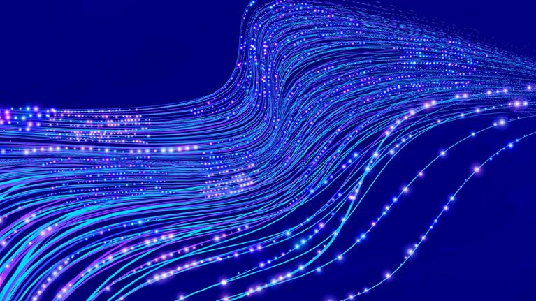 Digital data flow concept illustration