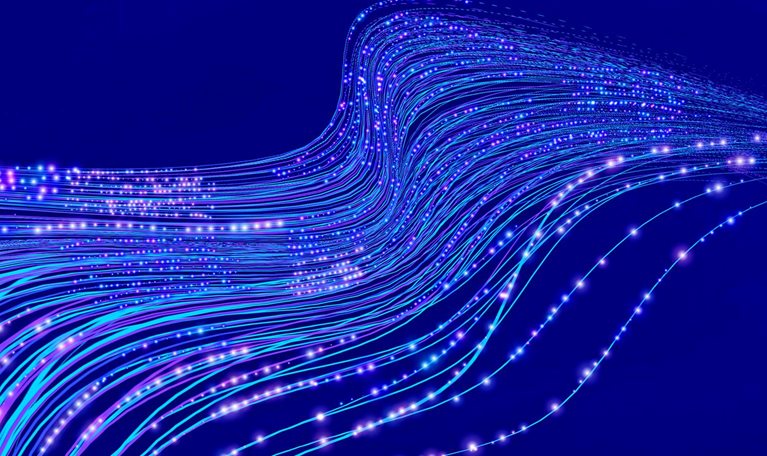 Digital data flow concept illustration