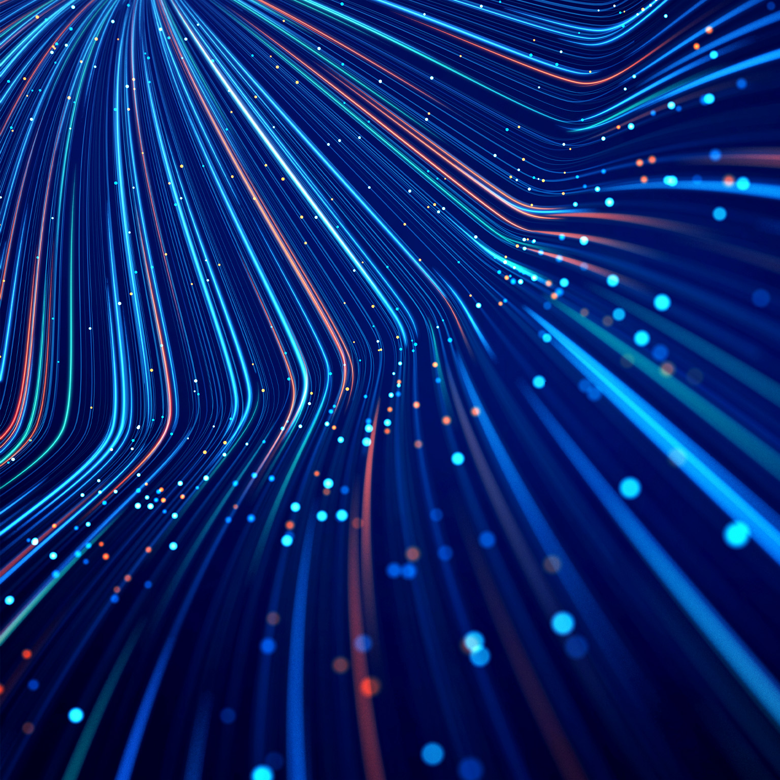 Abstract image of data flowing.