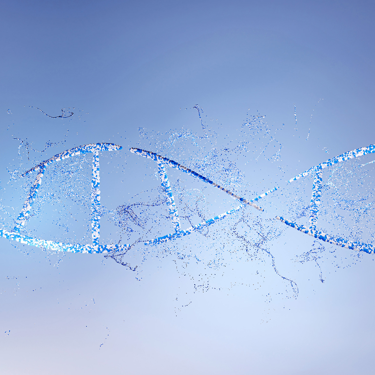 3D render of a biotechnology molecular structure