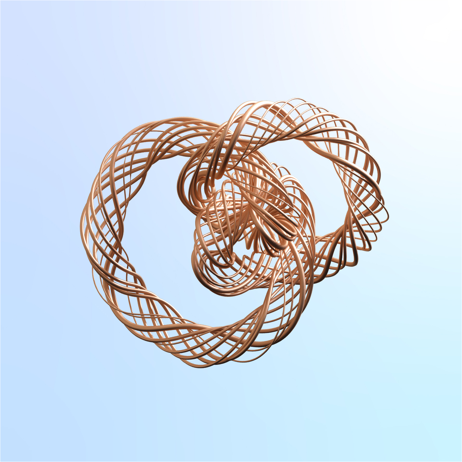 Abstract twisted looped shapes