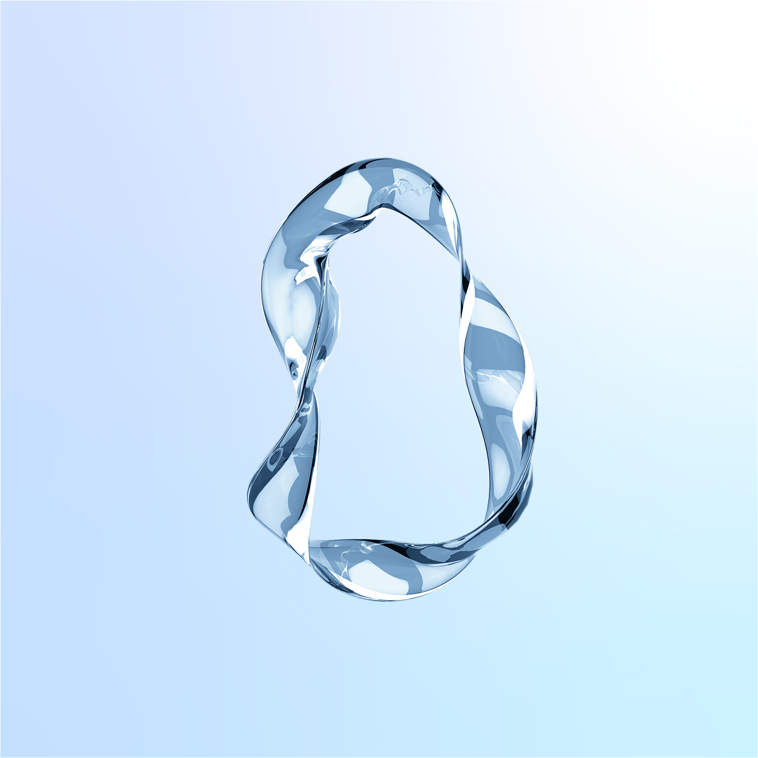 Abstract glass shape