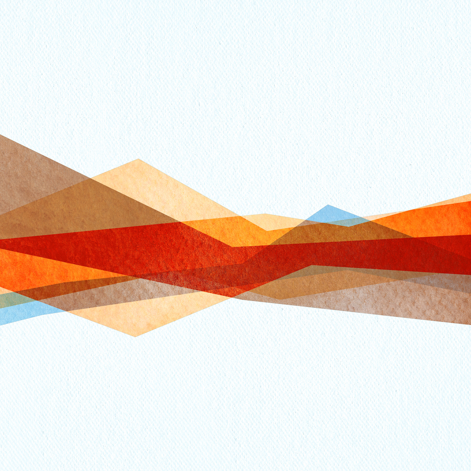 Rays of different colors merging in some places, creating a path and mountain shapes