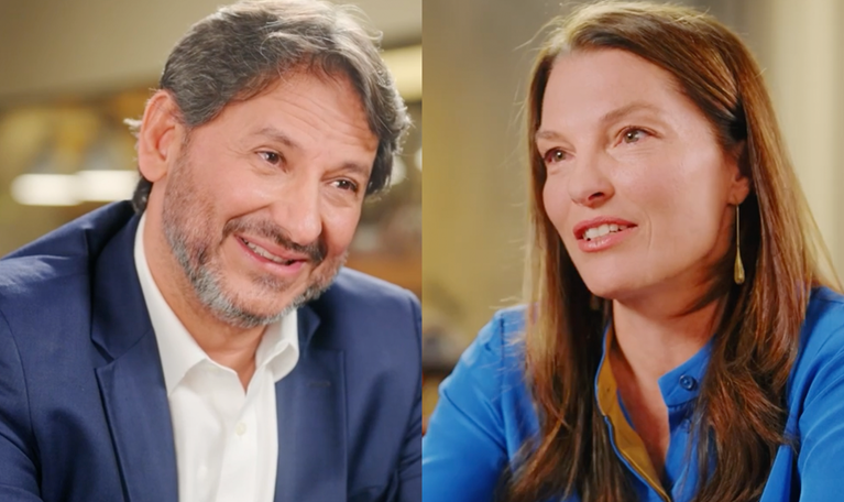 Suzano CEO Beto Abreu responding to interview questions