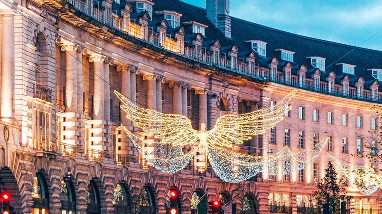 Christmas time on Regent Street in London
