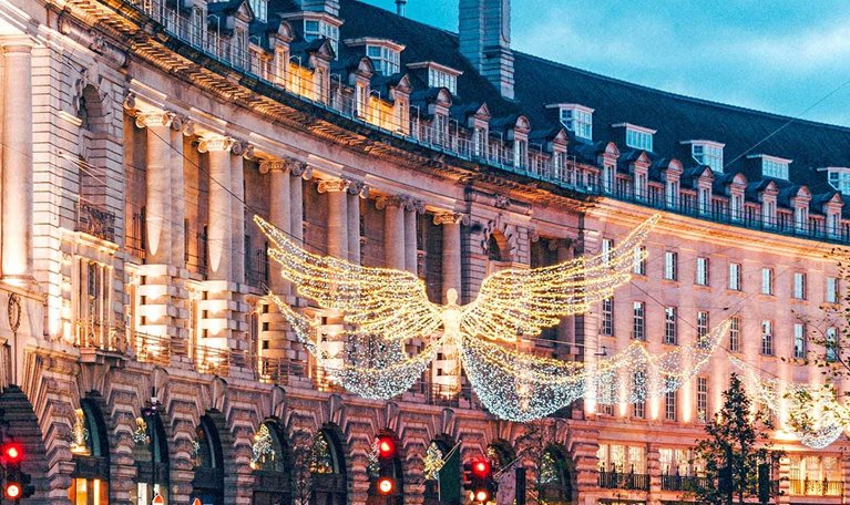 Christmas time on Regent Street in London