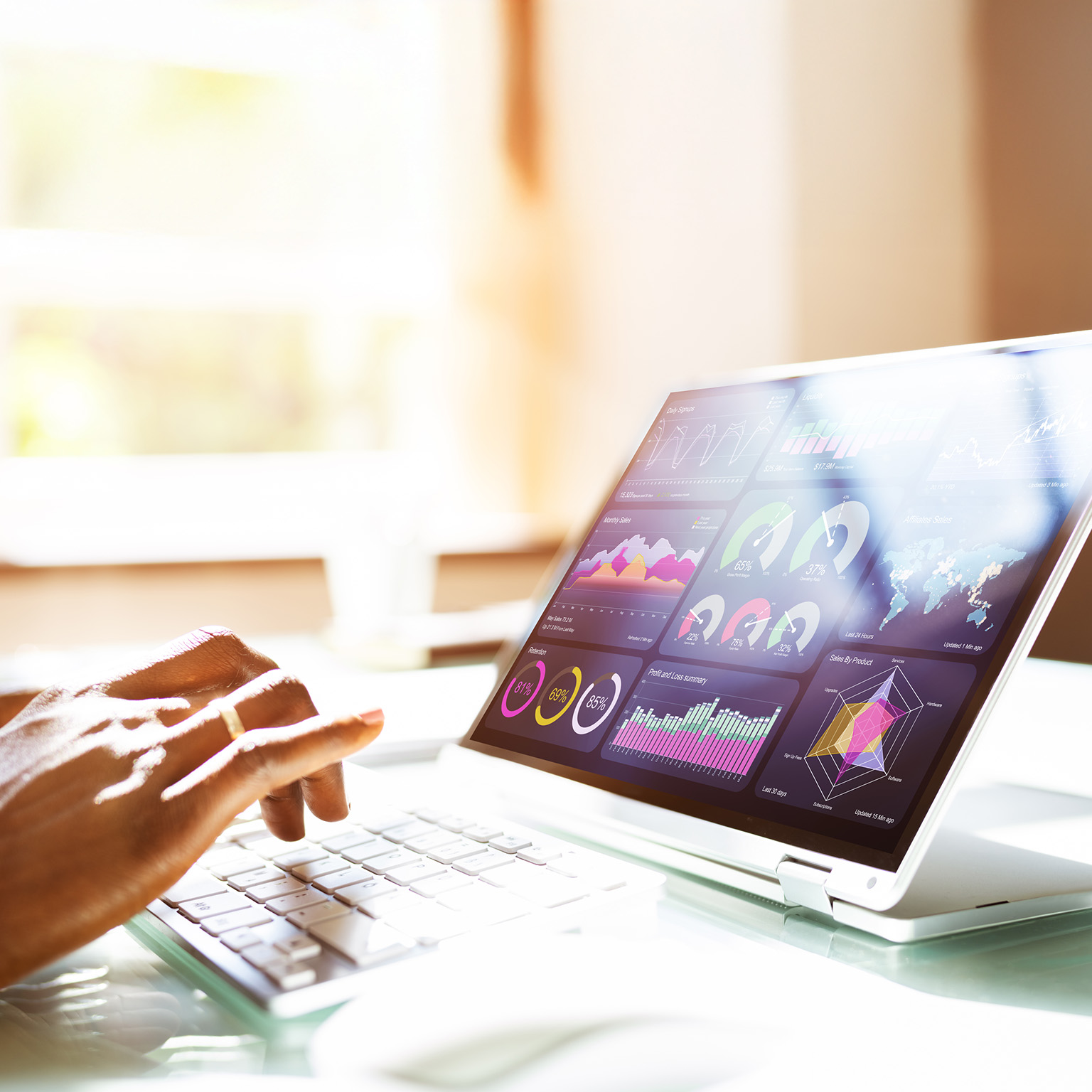  Advisor Using KPI Dashboard With Financial Analytics Graphs