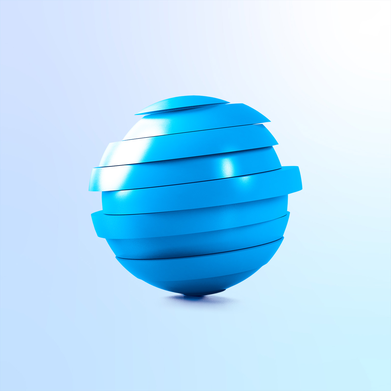 Image of a 3D sphere deconstructed in slices.