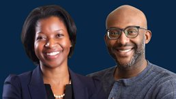 Smiling portraits of Dana Chery (left) and Ray Chery (right), the husband-and-wife team that acquired Monsam Portable Sinks.